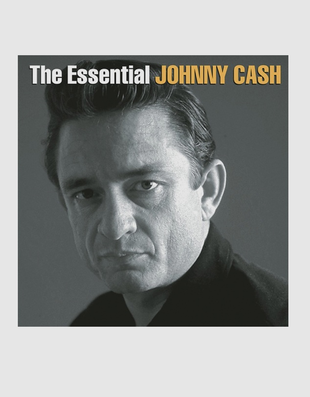 Sony Music - Crosley Record Storage Crate Johnny Cash The Essential Johnny Cash Vinyl Album Bundle