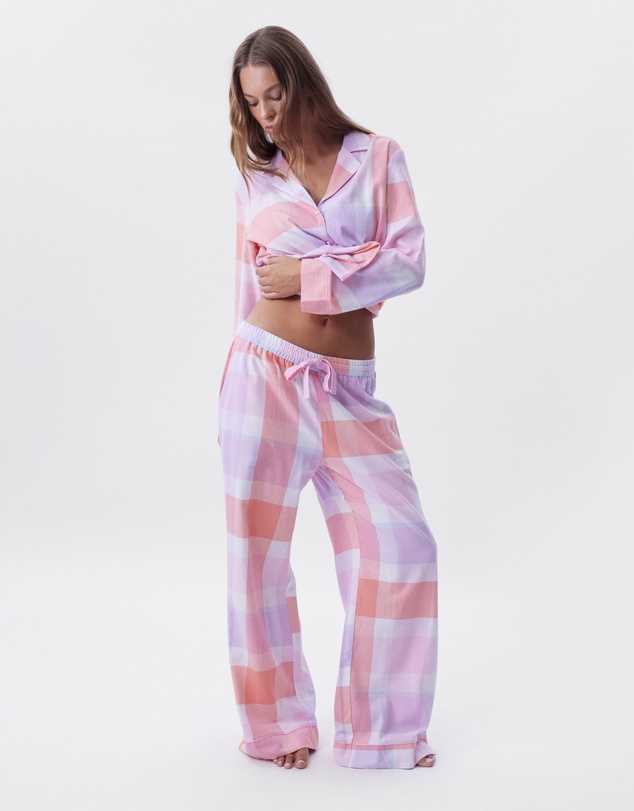 Bras N Things - Azlin Long Pant - Print Check
