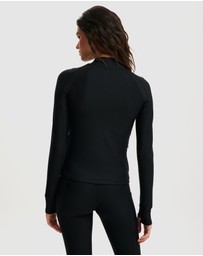 Cotton On Body Active - Fleece Lined Long Sleeve Zip Thru