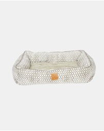 Mog & Bone - Bolster Dog Bed - Mocha Wave