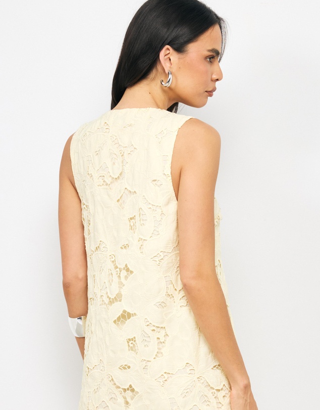 AERE - Evania Lace Shift Mini Dress