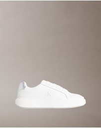 Calvin Klein - CK Avenue Leather Silver Tab Sneakers