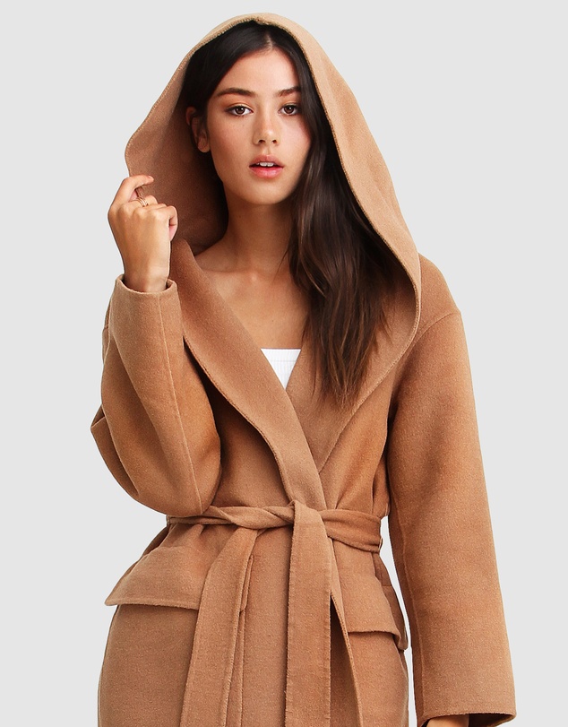 Belle & Bloom - Runaway Wool Blend Robe Coat