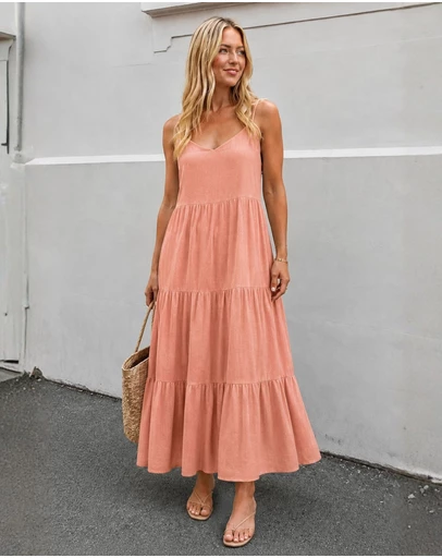 Esther & Co - Sonya Dress - Rust