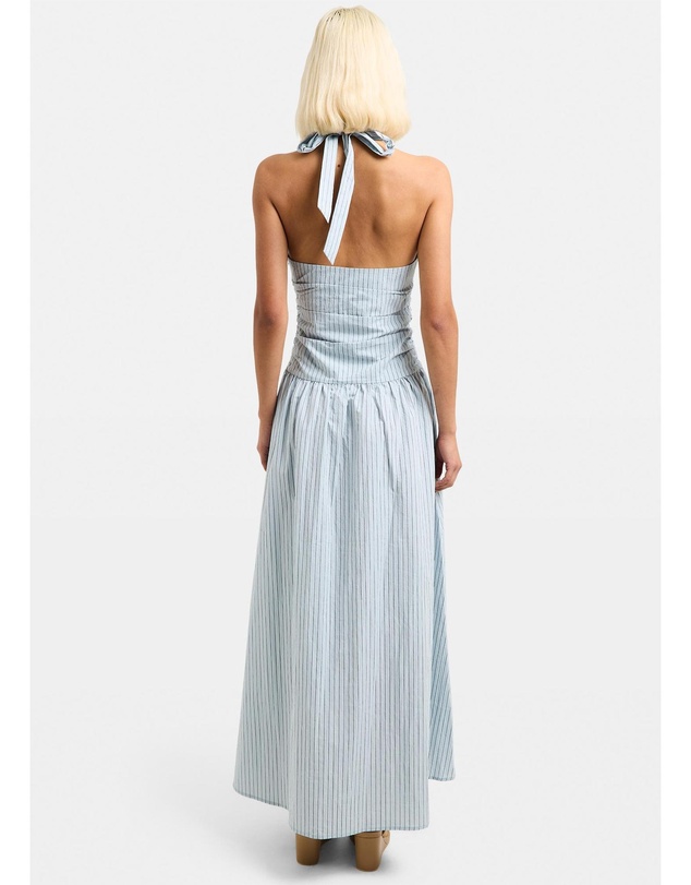 Subtitled - Alex Plunge Striped Maxi Dress