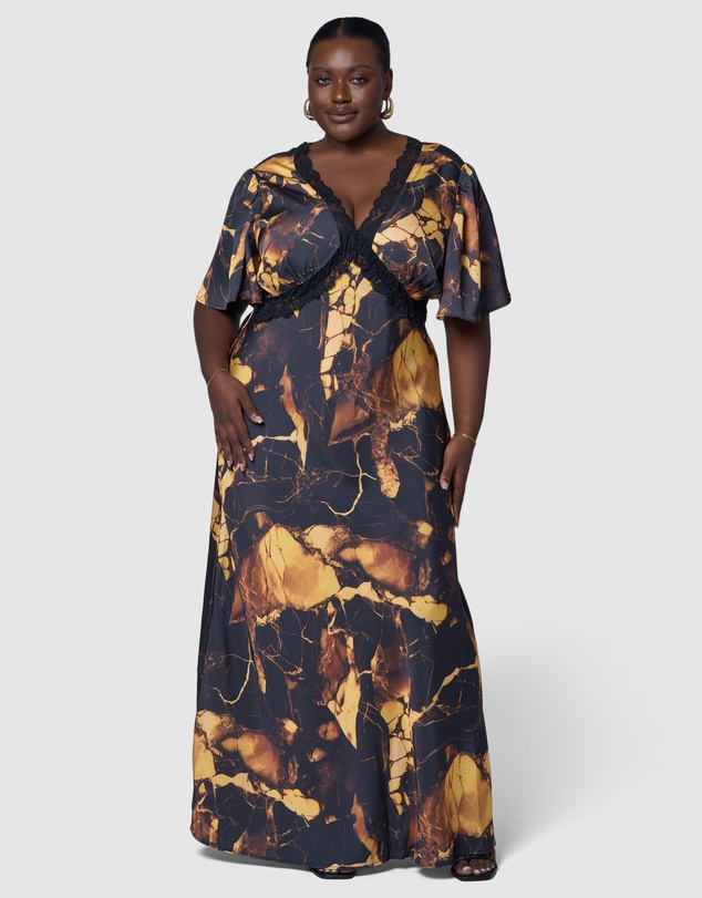 Pink Dusk by Curve Project - Electric Vibe Maxi Dress