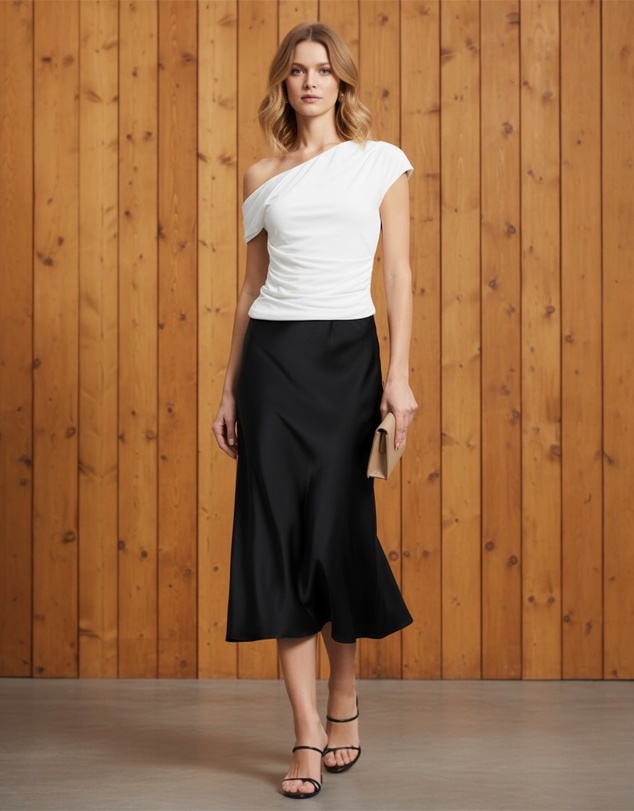 Mossée - Lily Midi Silk Skirt