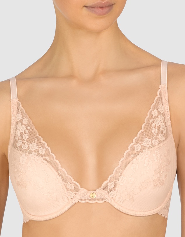 Natori - Cherry Blossom Convertible-to-Racerback Lace Plunge Bra