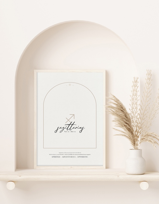 Olive et Oriel - Sagittarius Zodiac Art Print