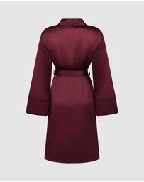 Hunkemoller - Long Satin Fleece Robe