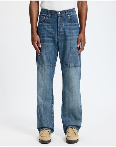 Patched Blue Vintage Wash