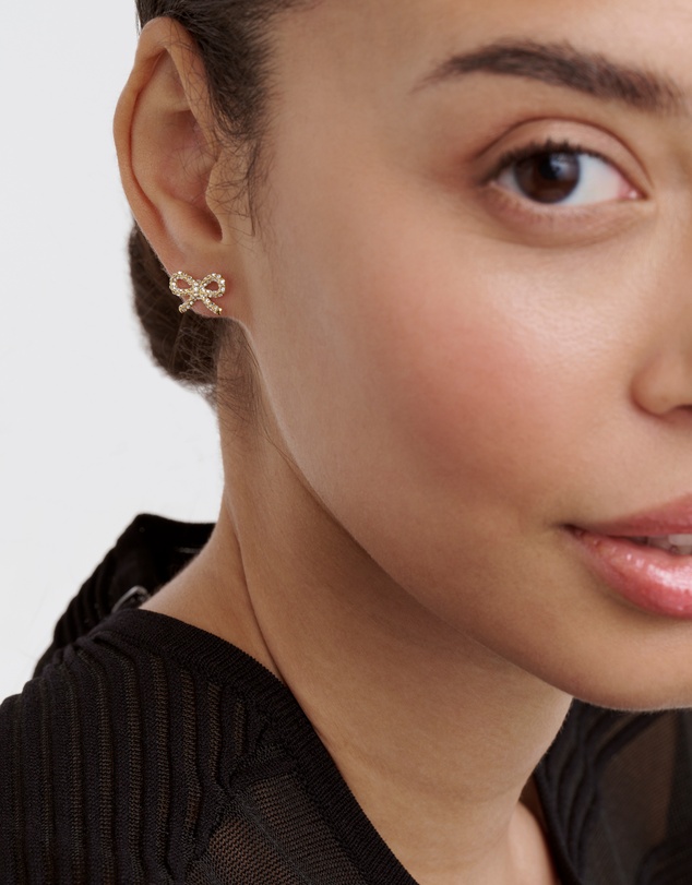 Ted Baker - RIBECCA: Crystal Ribbon Bow Stud Earrings