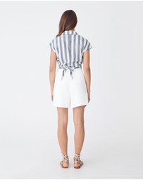 Forcast - Ikaria Linen Blend Wrap Shirt