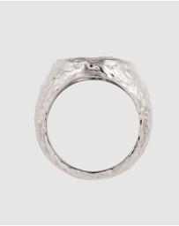 Haze & Glory - ICONIC EXCLUSIVE - Ring Signet Dazzling Topaz - Silver