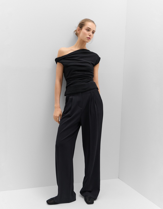 UNISON - Textured Off Shoulder Top