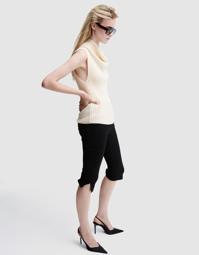 M.N.G - Turtleneck Ribbed Vest