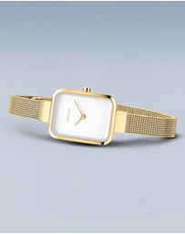 Bering - Petite Square 35mm Gold Watch