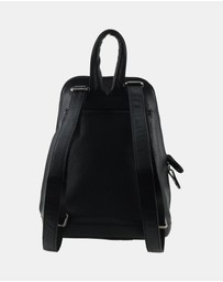 Milleni - Milleni Ladies Leather Twin Zip Backpack