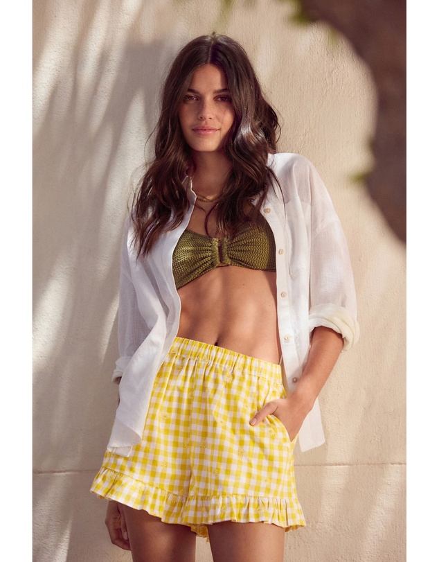NEXT - 100% Cotton Embroidered Gingham Boy Shorts