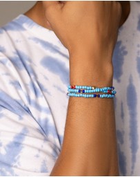 Nialaya Jewellery - Men's Mykonos Collection - Multi Stone Bead Bracelet