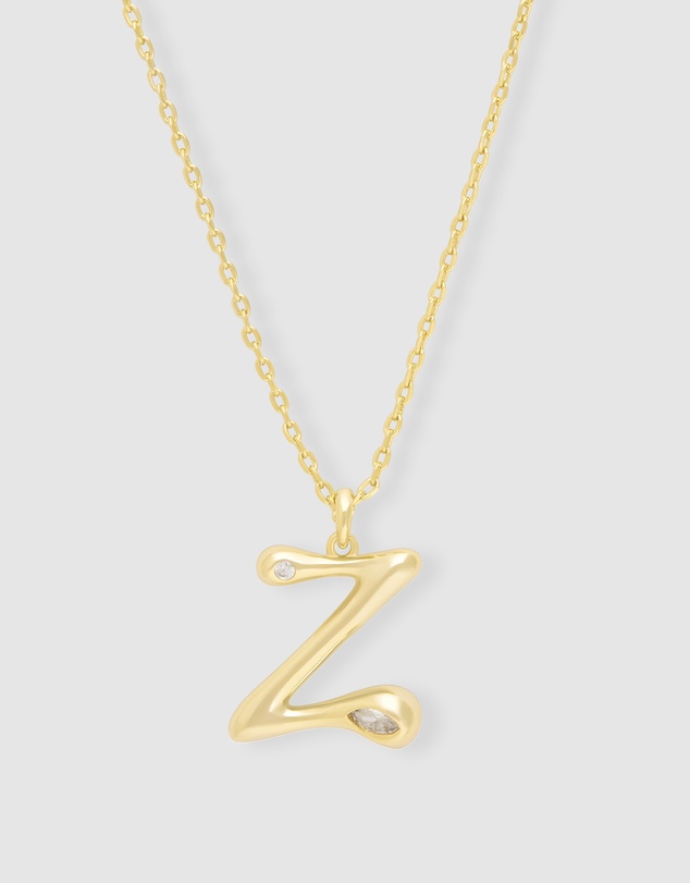 Wanderlust + Co - Alphabet Bubble Pendant Necklace - Letter Z
