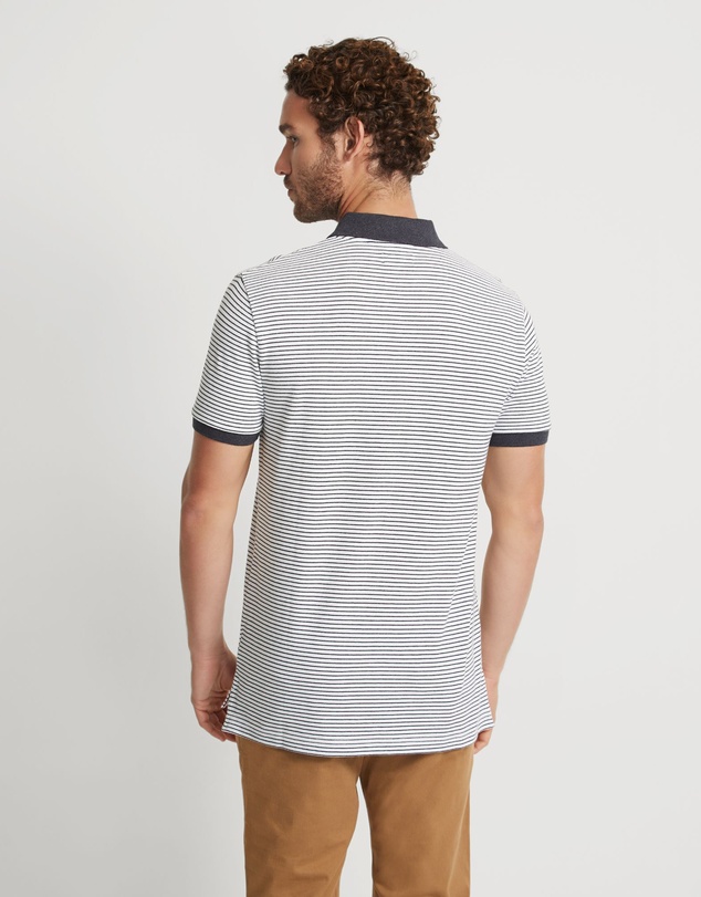 Oxford - Mack Striped Organic Cotton Polo
