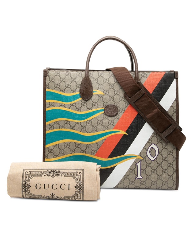 Pre-Loved by Azura Reborn - Pre-Loved Medium GG Supreme 100 Centum Anniversary Calfskin Retro Interlocking G Tote