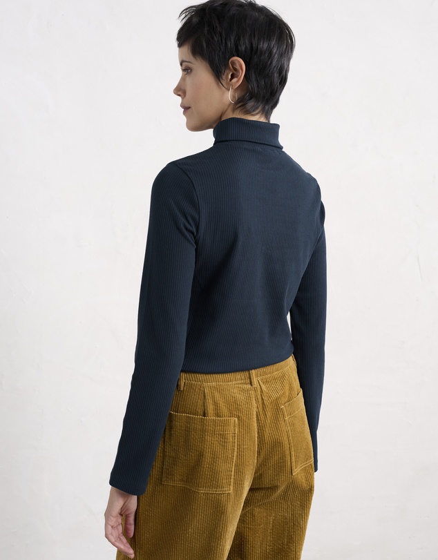Seasalt - Seasalt Cornwall Navy Hazel Rib Top
