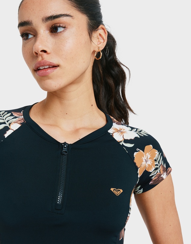 Roxy - Womens Cs Half Zip Lycra Rash Vest