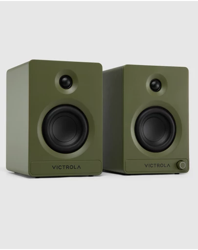 Victrola - Victrola Tempo Bookshelf Speakers - Green