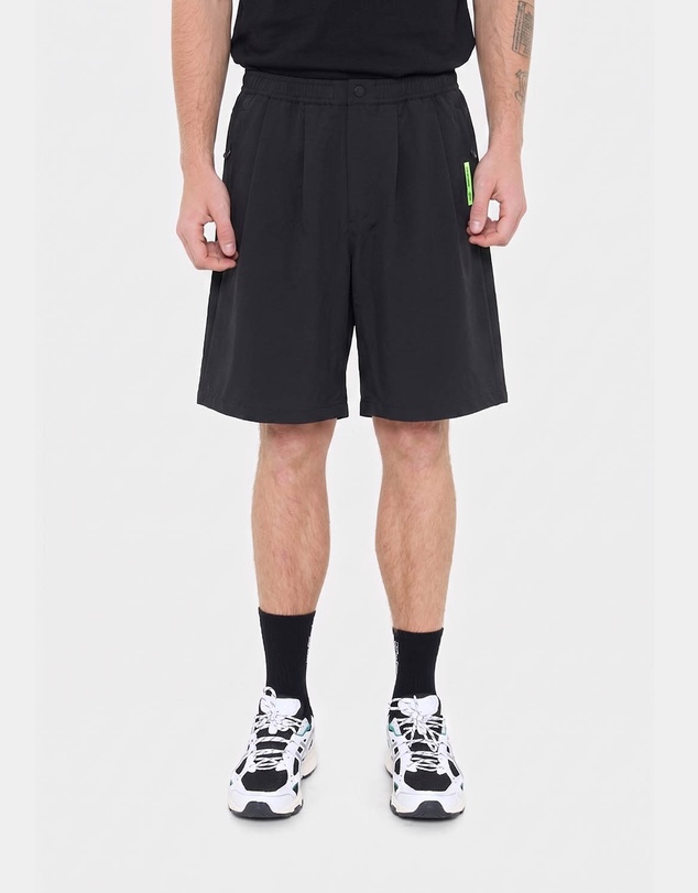 PYRA - Nero Nylon Pleat Short