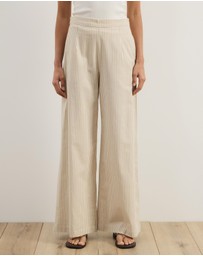 Atmos&Here - Charlie Wide Leg Stripe Pants