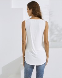 Angel Maternity - Maternity & Nursing Tank Top in Off White
