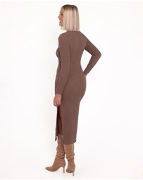 Petal & Pup - Laney Long Sleeve Midi Dress - Olive