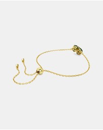 Swarovski - Idyllia bracelet, Mixed cuts, Clover, Green, Gold-tone plated
