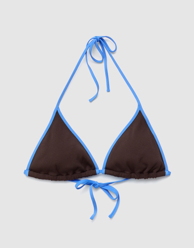 & Other Stories - Contrast-Trim Triangle Bikini Top