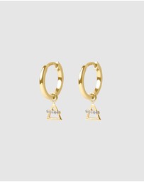 Luna Rae - Solid Gold - Air Element Diamond Hoops