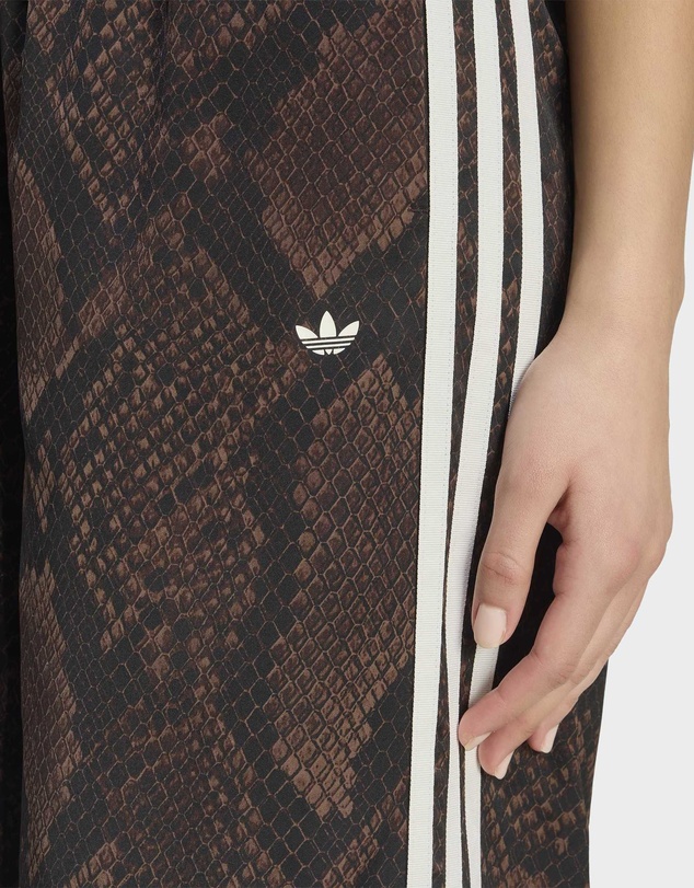 adidas Originals - SATIN SNAKE PRINT WIDE LEG TRACK PANTS Womens