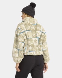 Billabong - Womens Sea Check Half Zip Fleece Jumper