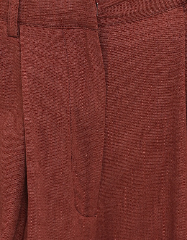Petal & Pup - Elinor Cuffed Linen Pant - Brown