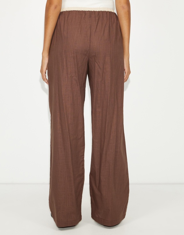 Dazie - Lido Contrast Linen Blend Pants