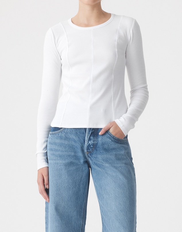 Nobody Denim - Panelled LS Rib Top