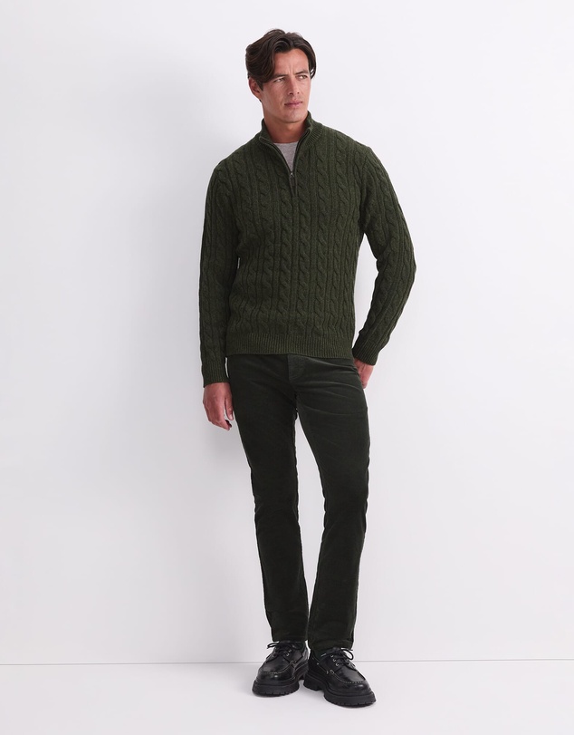 Sportscraft - Cable Knit Quarter Zip