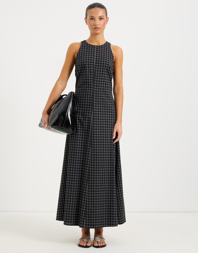 Calli - Lucy Racer Check Midi Dress