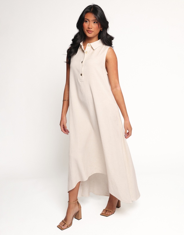 Petal & Pup - Shaw Maxi Dress - Oatmeal