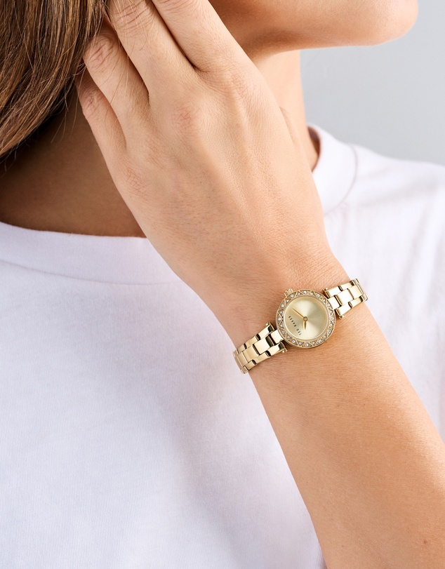 Ted Baker - Jolyye Crystal 24mm Gold-Tone Bracelet Watch