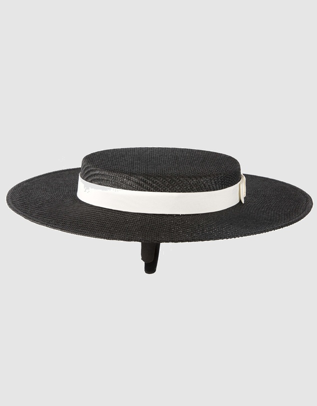 Max Alexander - Black and White Boater Hat