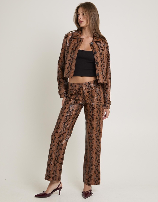 Alice In The Eve - Stassy Snake Faux Leather Pants