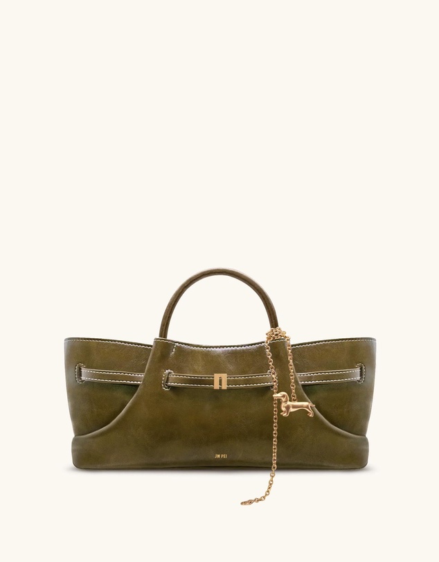 JW PEI - Maeve Dachshund Metal Charm Smooth Tote Bag