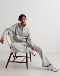 Aim'n - Varsity Blocked Half-Zip Sweater